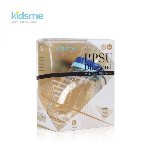 kidsme-ขวดนม-สีชา-รุ่น-ไดมอนด์-300ml-10oz-diamond-bottle-6m-bpa-free-แถมฟรี-มือจับ-หลอดตุ้มถ่วง-และแปรงล้างหลอด