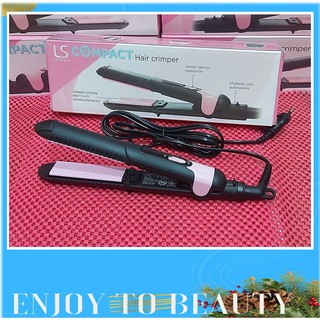 LESASHA COMPACT HAIR CRIMPERเครื่องหนีบถนอมเส้นผม ที่หนีบผม LS1250 แผ่นหนีบเคลือบเซรามิคสีชมพู เรียบลื่น จัดทรงสวย