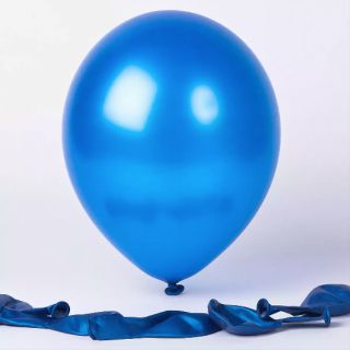 Bk Balloon ลูกโป่งกลมสีน้ำเงิน เนื้อมุก 100 ลูก