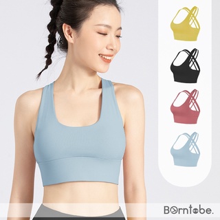 [ Borntobe.] สปอร์ตบรา sport bra สายไขว้หลัง BB006