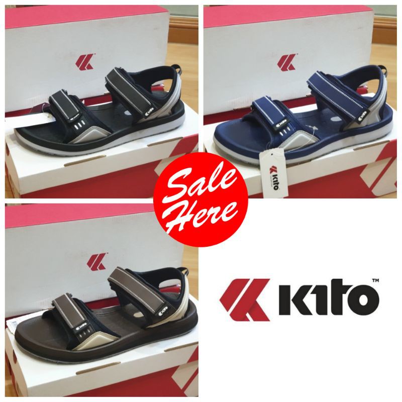ภาพหน้าปกสินค้ารองเท้ารัดส้น KITO รุ่น 7515 สี ดำ กรม และ น้ำตาล สวมใส่สบาย ขนาด 41-46