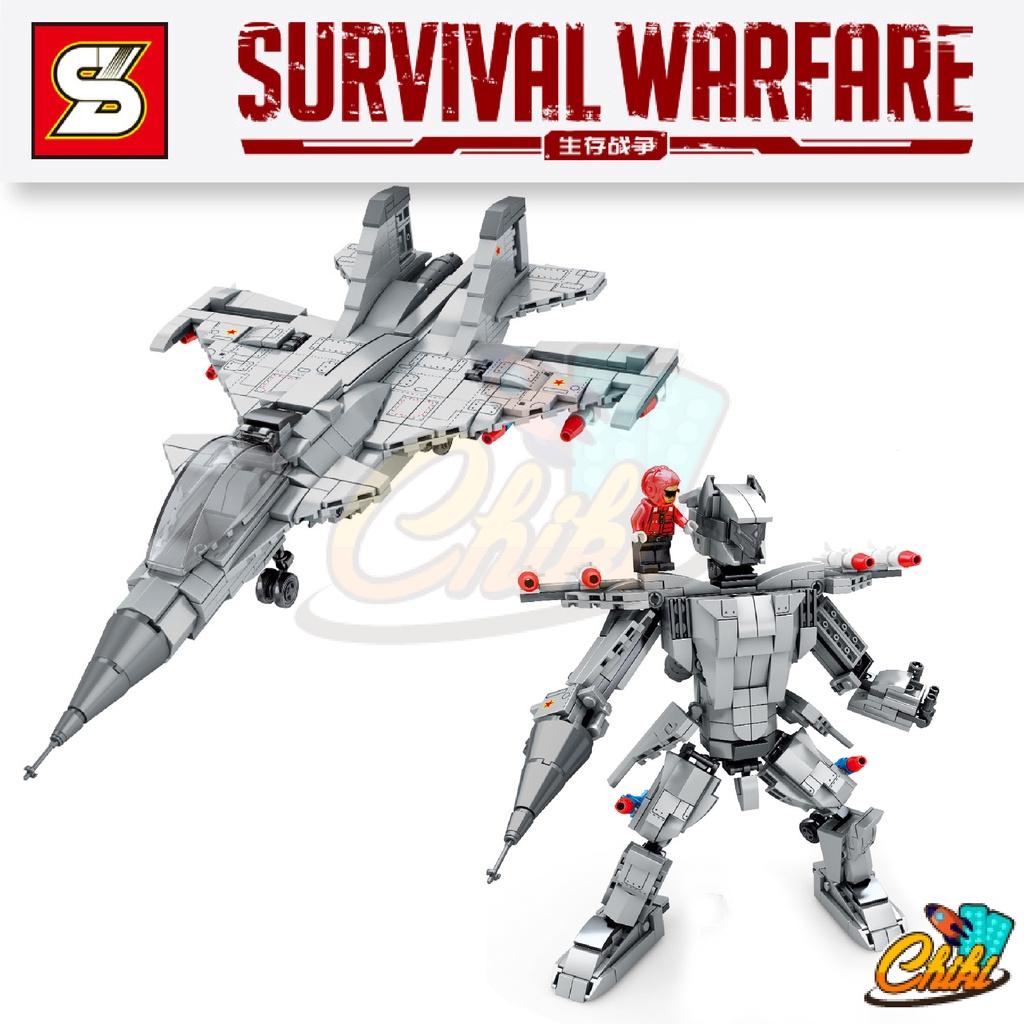 ชุดตัวต่อ-survival-warfare-เครื่องบินเจสเเปงร่างเป็นหุ่นยนต์ได้-sy1564-จำนวน-617-ชิ้น