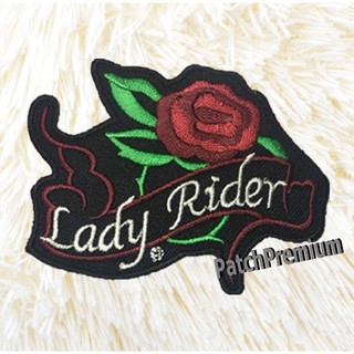 ดอกกุหลาบ Lady Rider - ตัวรีด (Size M) ตัวรีดติดเสื้อ