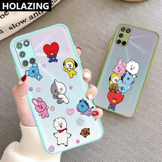 Camera Lens Protective Phone Case OPPO A9 2020 A53 A5 A3S AX7 AX5S A7 OPPO A31 A91 A12 F15 F17 เคสโทรศัพท์ เคสซิลิโคน BTS Matte Scrub PC Hard Cover Anti-Scrach Shockproof