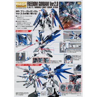 ภาพขนาดย่อของภาพหน้าปกสินค้าMG 1/100 Freedom Gundam Ver. 2.0 จากร้าน kaemodel_2019 บน Shopee