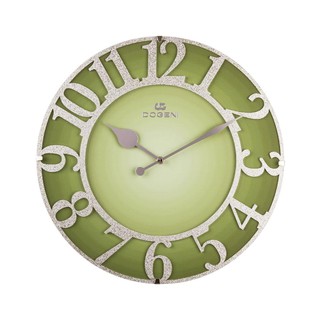 นาฬิกา นาฬิกาไม้แขวนผนัง DOGENI 15.5นิ้ว สีเขียว ของตกแต่งบ้าน เฟอร์นิเจอร์ ของแต่งบ้าน WALL CLOCK WOOD WNW022GR 15.5