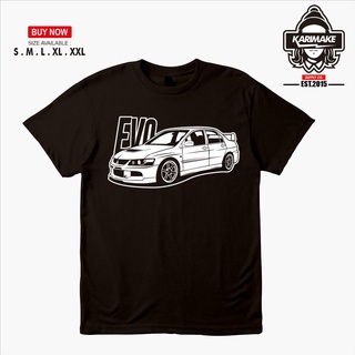 แฟชั่นยูนิเซ็กซ์☢✧chenEY s Shop mitsubishi lancer evolution evo 9 jdm t-shirt เสื้อยืดรถยนต์ - karimake Product Number 8
