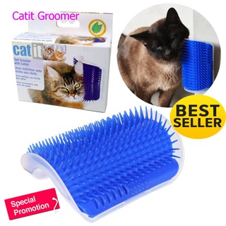 แปรงนวดขน หวีขนน้องแมว ที่แปรงหวีขน แบบติดผนัง Catit Groomer T0176