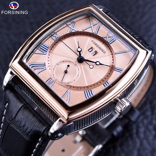 Forsining Luxury Shanghai Movement Waterproof Minimalist Design Genuine Belt Mens Automatic Male Wrist Watches Top Brand