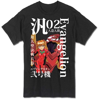 [S-5XL] เสื้อยืดแขนสั้นลําลอง พิมพ์ลาย Neon Genesis Evangelion: Asuka And Evangelion Unit 02 ขนาดใหญ่ สําหรับผู้ชาย 3442