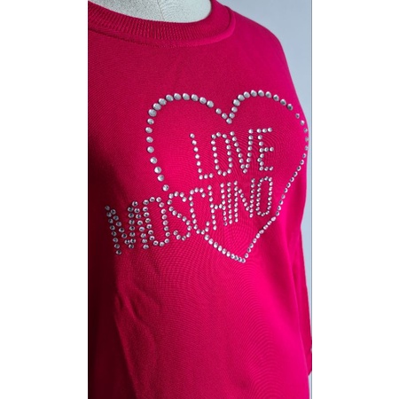 ชุดเดรสผู้หญิงสีชมพู-ยี่ห้อ-love-moschino-แบรนด์แท้-100