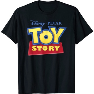 เสื้อยืดผ้าฝ้ายพรีเมี่ยม เสื้อยืด พิมพ์ลายกราฟิกโลโก้ภาพยนตร์ Disney Pixar Official TOY STORY