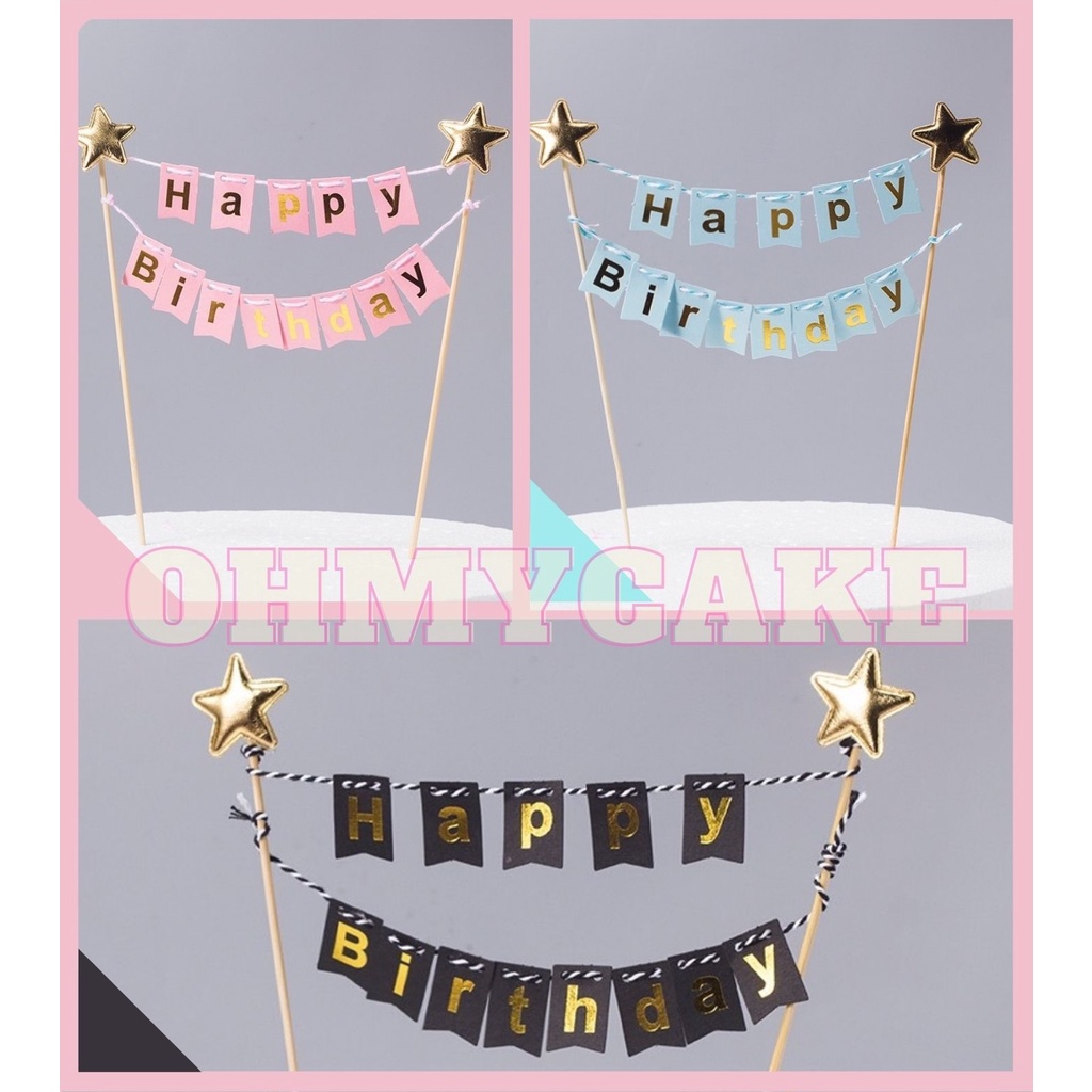 ป้ายกระดาษHBD ธง พร้อมส่ง | Shopee Thailand