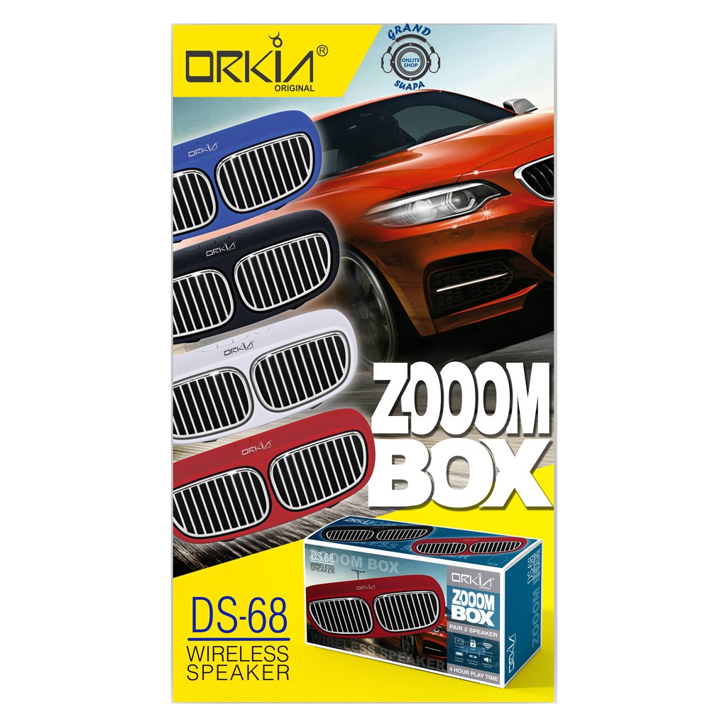 ORKIA ZOOM BOX WIRELESS SPEAKER DS68 Shopee Thailand