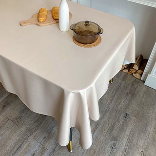????ผ้าปูโต๊ะ INS ลมผ้าปูโต๊ะสไตล์นอร์ดิกกันน้ำและน้ำมันหลักฐานทิ้งโต๊ะกาแฟเสื่อตารางสีทึบหนังโต๊ะสี่เหลี่ยม