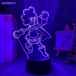 โคมไฟกลางคืน Led รูปการ์ตูนอนิเมะ My Hero Academia Minoru Mineta 3d สําหรับตกแต่งห้องนอน ของขวัญวันเกิด