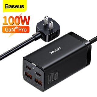 Baseus GaN3 Pro 100W เครื่องชาร์จเดสก์ท็อป ชาร์จเร็ว USB C Type C USB ชาร์จเร็ว สําหรับ MacBook Samsung iPhone แล็ปท็อป