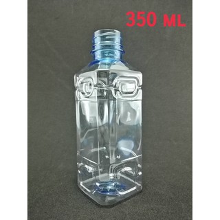 ขวดพลาสติก ขวด PET 350ml x 150 ขวด ทรงใบไม้ พร้อมฝาเลือกสีฝาได้ (โรงงานผลิตขวดโดยตรง ปลีก/ส่ง)