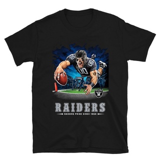 tshirtเสื้อยืดคอกลมฤดูร้อนเสื้อยืด ผ้าฝ้าย พิมพ์ลาย Nfl Las Vegas Raiders สําหรับผู้ชายSto4XL