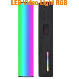 LED Video Light RGB เติมแสง2500-9000K CRI95 + หน้าจอ LCD แม่เหล็กด้านหลังขาตั้งกล้องสายรัดข้อมือสำหรับ Vlog ที่ถ่ายทอดสด