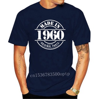 เสื้อยืดโอเวอร์ไซส์ขายดี เสื้อยืดลําลอง แขนสั้น พิมพ์ลาย Made in 1960 HMceea30DAfilm55 สําหรับผู้ชายS-3XL