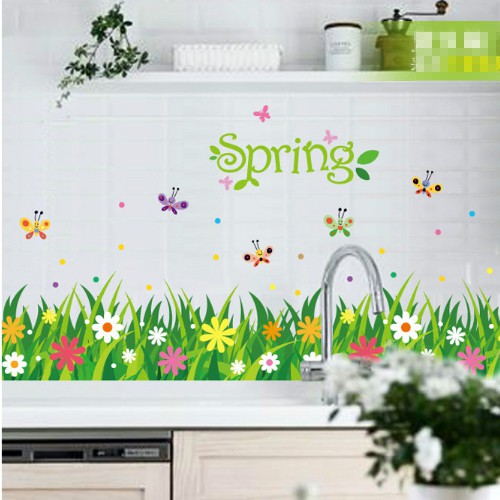 transparent-wall-sticker-สติ๊กเกอร์ติดผนังแต่งขอบ-sk7088-กว้าง134cm-xสูง60cm