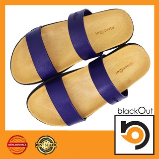🔰 BlackOut Comfy 🔰 รองเท้าแตะ แตะสวม พื้นทองหูน้ำเงิน