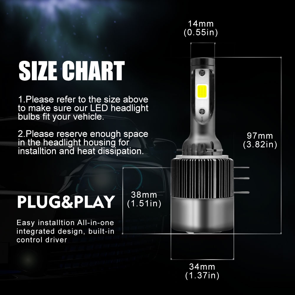 cartnt-หลอดไฟหน้ารถยนต์-led-h15-6000k-12v-22000lm-110w-สีขาว-สําหรับ-vw-audi-bmw-mercedes-benz-1-คู่