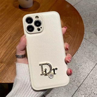 เคสไอโฟน 14 pro max เคสโทรศัพท์มือถือหนัง กันกระแทก ประดับพลอยเทียม หรูหรา สําหรับ 14promax 13 12 11 pro max 14plus