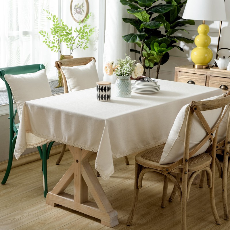 ผ้าปูโต๊ะผ้าฝ้ายและผ้าลินินระบายอากาศได้ดี