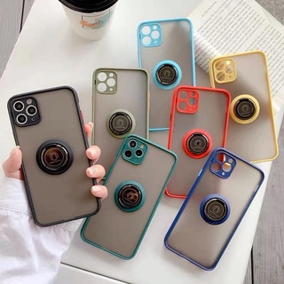 เคสโทรศัพท์มือถือซิลิโคน เคสขอบสี tpu case Realme 5 5e 5i realme c3 realme6i/realme c12 c15 c25 c21y เคสไฮบริด มีขาตั้