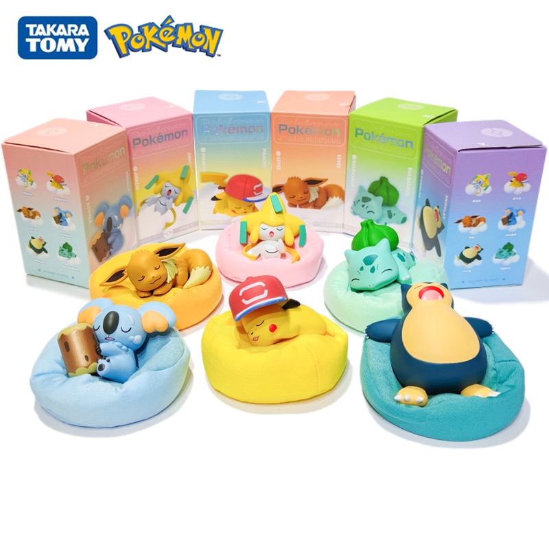 Genuine Game Pokemon Quest Starry Dream Series Pikachu Eevee Komala  Bulbasaur Charmander Anime Figures Base Model