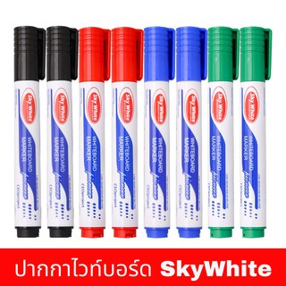 ปากกาไวท์บอร์ด Sky White 12 แท่ง สีลบออกง่าย Whieboard