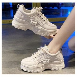 สินค้า รองเท้า SALE🎉รองเท้าผ้าใบรองเท้าแฟชั่นรองเท้าผ้าใบผู้หญิงส้น 5cm A0299 สีขาว รองเท้าผ้าใบสีขาว รองเท้าผ้าใบผู้หญิง
