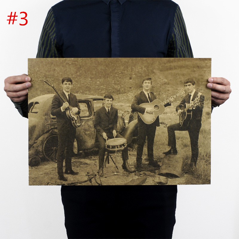 bestprice1920-โปสเตอร์ตกแต่งผนัง-ลายวง-the-beatles-สไตล์วินเทจ