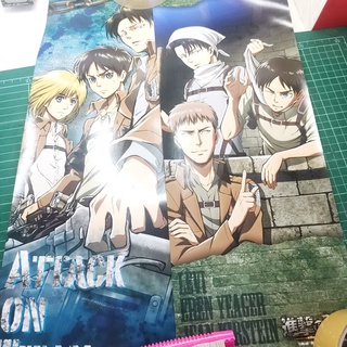 (แท้/มือ1) Attack on Titan Poster In Box โปสเตอร์ จาก ผ่าภิภพไททัน BANPRESTO Attack on Titan Mikasa Ackerman 7" Figure