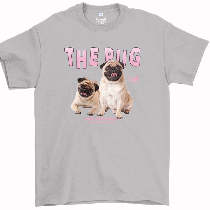 เสื้อยืดสุดคิ้วลาย-pug-ปั๊ก-classic-cotton-unisex