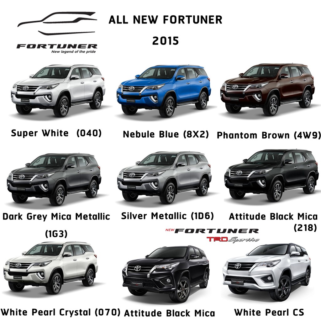 สีพ่นรถยนต์-โตโยต้า-สี2k-อย่างดี-ทุกสีเพียง-500-ลิตร-ครึ่งลิต-300-toyota-all-new-fortuner2015