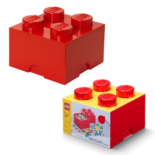 กล่องเลโก้ กล่องใส่เลโก้ LEGO Storage Brick 4 RED สีแดง 25x25x18 cm ของแท้