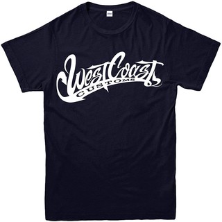 เสื้อยืดโอเวอร์ไซส์เสื้อยืดแขนสั้นพิมพ์ลาย West Coast Customs สําหรับผู้ชายS-5XL