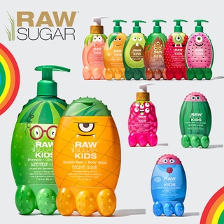 🇺🇸ใหม่!!! แชมพูเด็ก+คอนดิชั่นเนอร์ สบู่อาบน้ำเด็ก โฟมล้างหน้าเด็ก Raw Sugar Kids Bubble Bath and Body Wash 12 fl oz