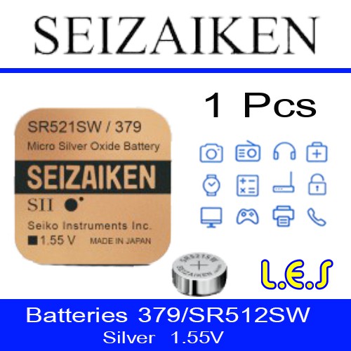 ภาพหน้าปกสินค้าถ่านกระดุม Seizaiken 379 / SR521SW Watch Battery Button Coin Cell จากร้าน patsasiii บน Shopee