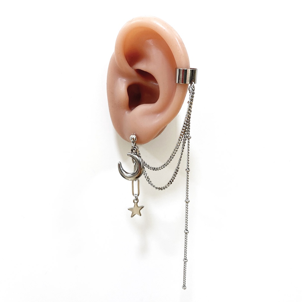 byyum-handmade-products-in-korea-big-moon-and-star-ear-cuff-chain-earrings