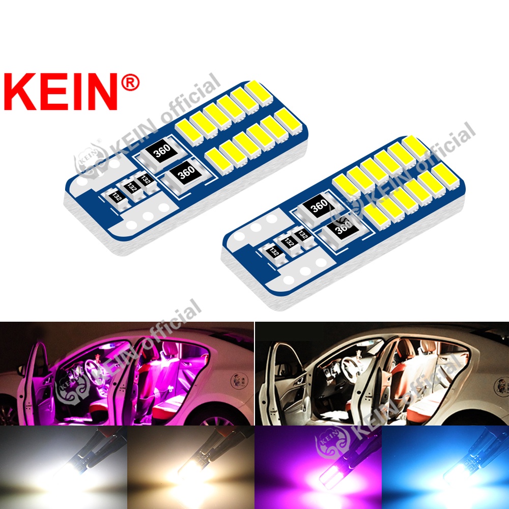 ภาพหน้าปกสินค้าKEIN T10 หลอดไฟ LED Canbus 194 W5W 24SMD ชิปเซ็ตหลอดไฟ LED สำหรับรถยนต์รูปโดมแผนที่ประตูป้ายทะเบียนด้านลิ่มไฟทางเดินภายในหลอดไฟอ่านหนังสือหลอดไฟอัตโนมัติ จากร้าน kein2014.th บน Shopee