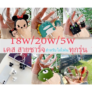 ภาพหน้าปกสินค้า【ส่งจากไทย】เคส สายชาร์จ สำหรับ ตัวถนอมสายชาร์จ เคสซิลิโคนอ่อนนุ่มลายการ์ตูนน่ารักสําหรับชาร์จหัวเล็ก 5W PD18W/20W ที่เกี่ยวข้อง