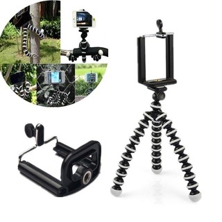 ขาตั้งกล้อง Flexible Mini Octopus Stand Tripod for Camera and Mobile Phone iPhone/Samsung/HTC + ขาจับมือถือ