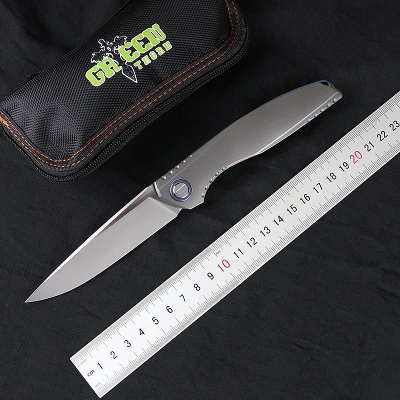 มีดพับGreen thorn, Lee / folding knife m390 blade, TC4 Titanium 3D