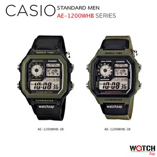ภาพขนาดย่อของภาพหน้าปกสินค้านาฬิกา Casio Standard นาฬิกาข้อมือ รุ่น AE-1200WH Series (CMG) AE-1200WH-1A,1B AE-1200WHB,HD จากร้าน watchzap บน Shopee