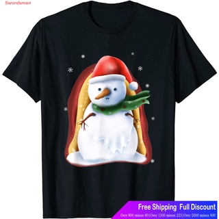 ผ้าฝ้าย 100% เสื้อยืดลำลอง Funny Snowman Christmas T-Shirt Mens Womens T-shirtsS-3XL