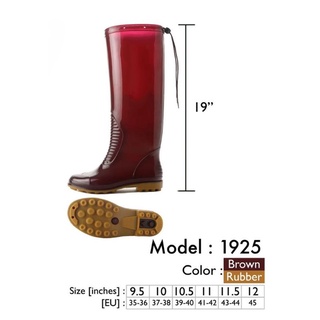 ภาพขนาดย่อของสินค้ารองเท้าบูทยาว ตราดาวเรือง 19นิ้ว รองเท้าบูทลุยน้ำ มีเชือกผูก ยาวพิเศษ 19" รุ่นใหม่พื้นยางเหลืองทนกว่าเดิม